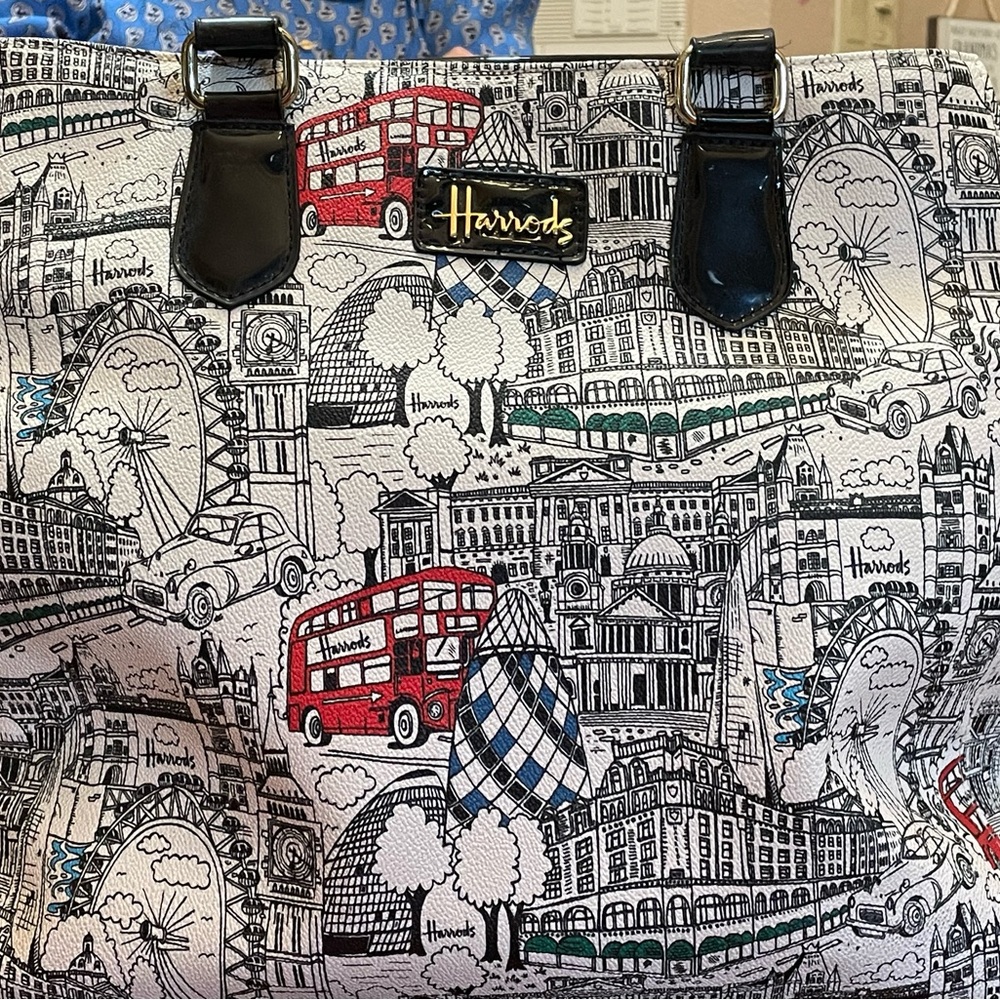 Harrods London Print Tote Bag